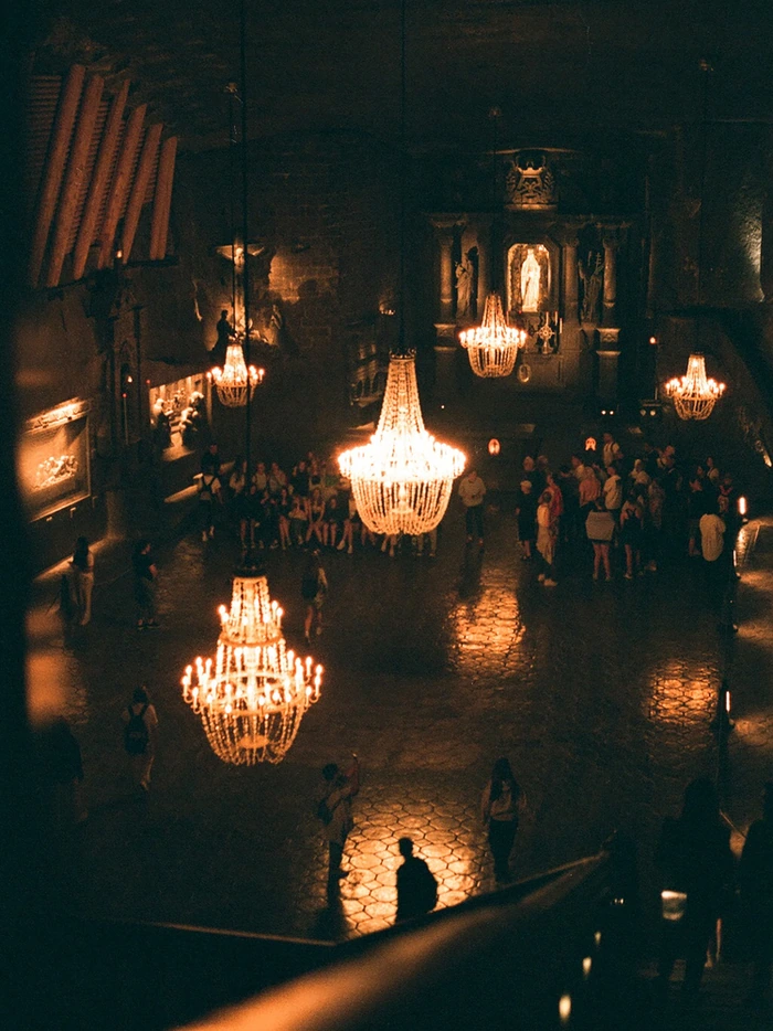 Inside the salt mines in Krakow